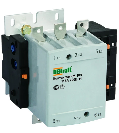 Контактор 150А 220В АС3 1НО+1НЗ КМ-103 Dekraft 2
