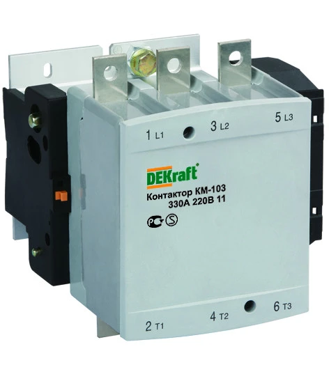 Контактор 400А 220В АС3 1НО+1НЗ КМ-103 Dekraft 2