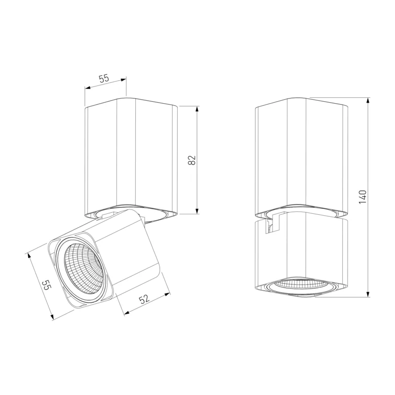 Светильник потолочный поворотный светодиодный Cubus 10W 4000K белый 25043/LED Elektrostandard 4