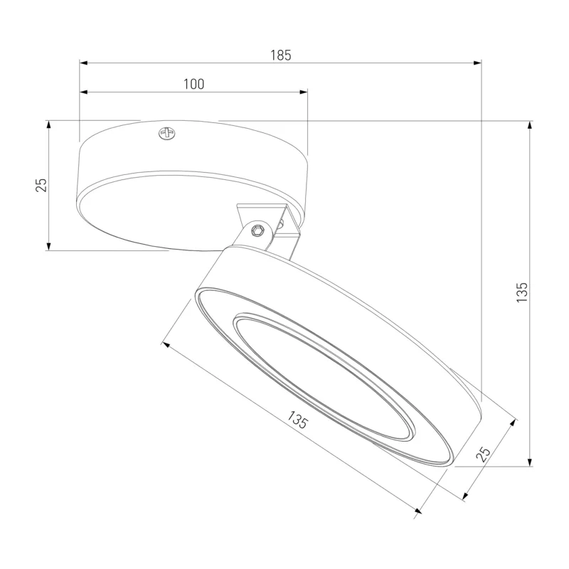 Накладной светодиодный светильник Spila белый 25105/LED Elektrostandard 4
