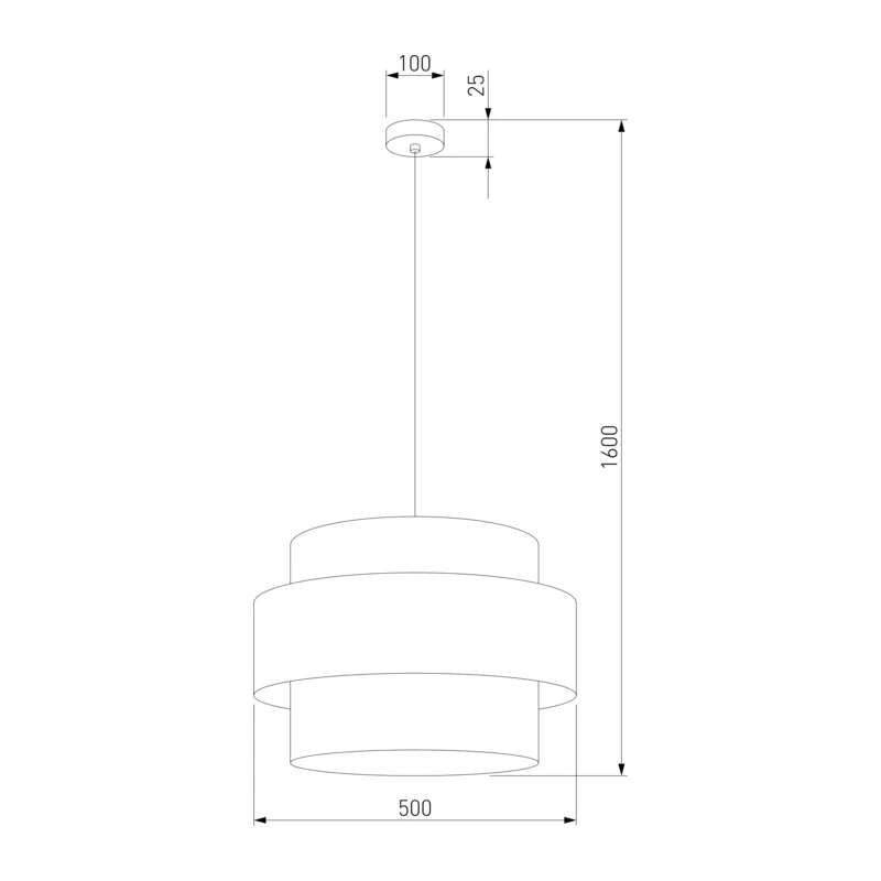 Подвесной светильник с тканевым рассеивателем 2758 Trio TK Lighting 4