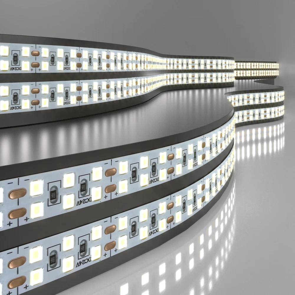 Лента светодиодная 240 LED 18 Вт IP20 двухрядная 3300К теплый белый, 5м 2835 24V 240Led 18W IP20 Elektrostandard