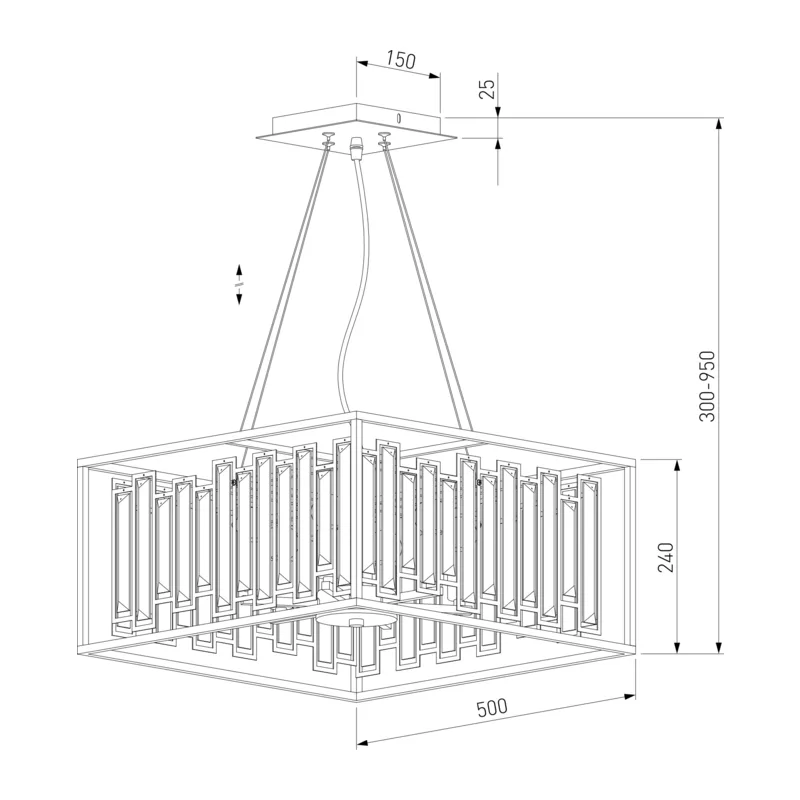 Умная подвесная люстра с хрусталем 312/6 Strotskis Smart Bogate's 7