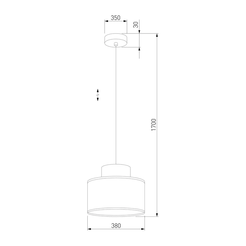 Подвесной светильник с тканевым рассеивателем 3256 Duo TK Lighting 4