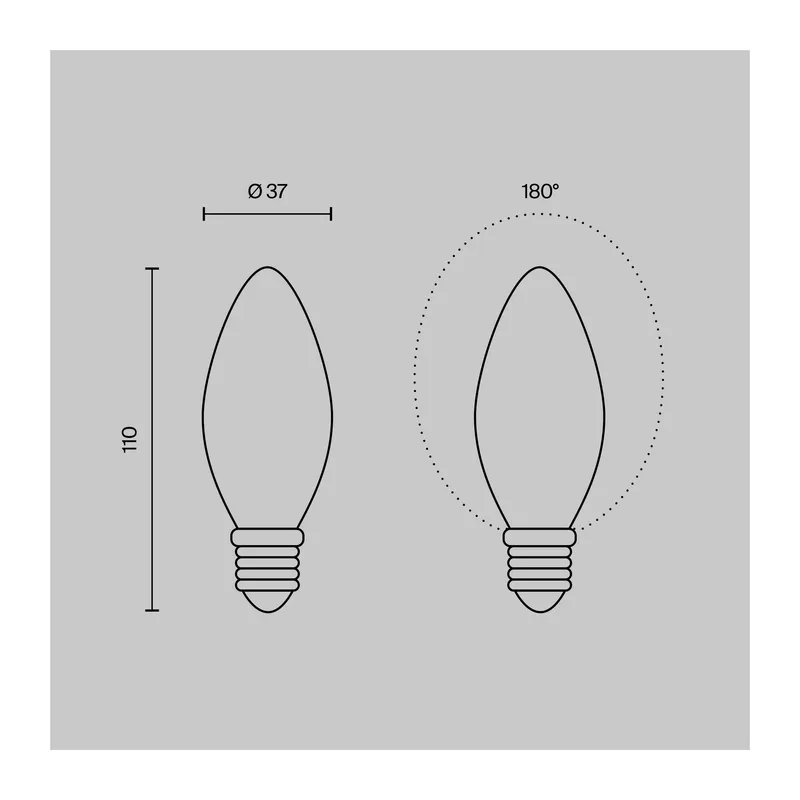 Светодиодная лампа Базовая Стандарт Свеча 9Вт 2700K E14 (3276) Voltega