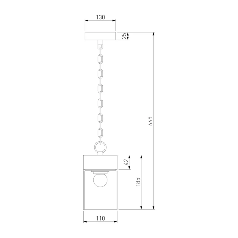 Подвесной уличный светильник Atrani 35085/H черный Elektrostandard 3