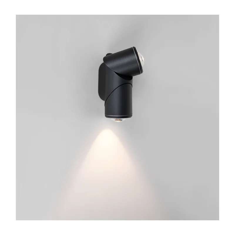Уличный настенный поворотный светильник GIRA D LED IP54 35127/D черный Elektrostandard 3