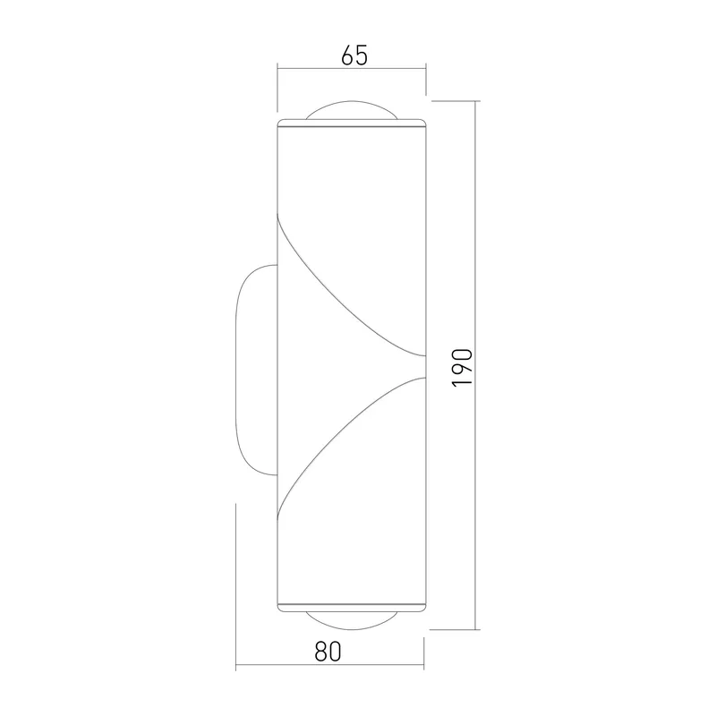 Уличный настенный поворотный светильник GIRA D LED IP54 35127/D черный Elektrostandard 5