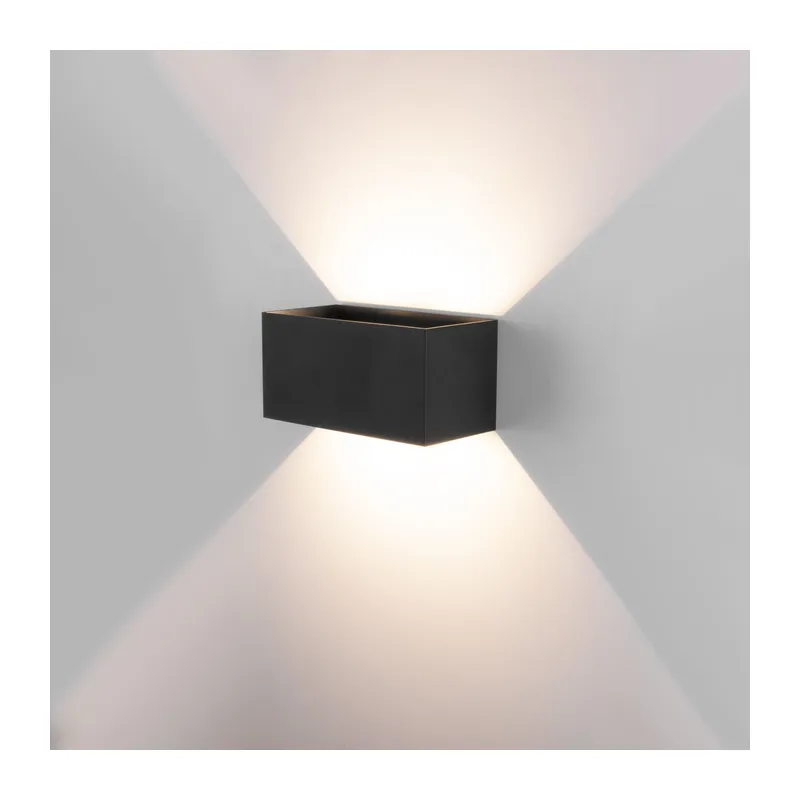 Уличный настенный светодиодный светильник с регулируемыми лучами WINNER DOUBLE LED IP54 35137/W черный Elektrostandard 2