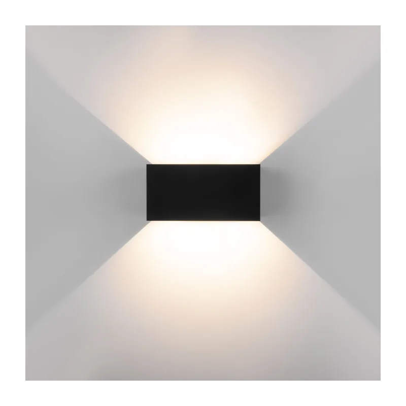 Уличный настенный светодиодный светильник с регулируемыми лучами WINNER DOUBLE LED IP54 35137/W черный Elektrostandard 3