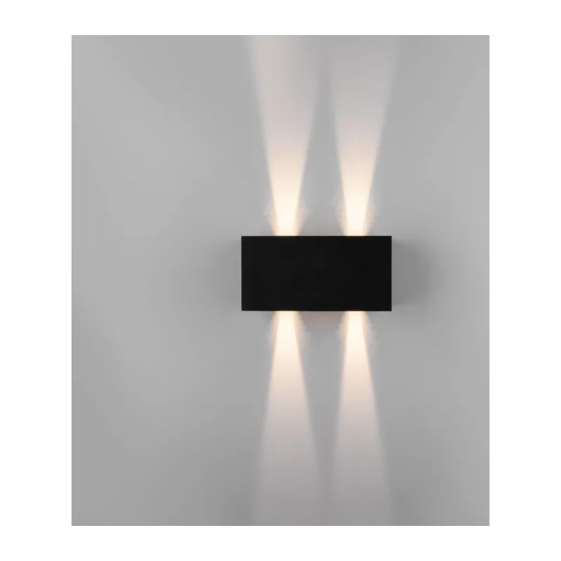 Уличный настенный светодиодный светильник с регулируемыми лучами WINNER DOUBLE LED IP54 35137/W черный Elektrostandard 5