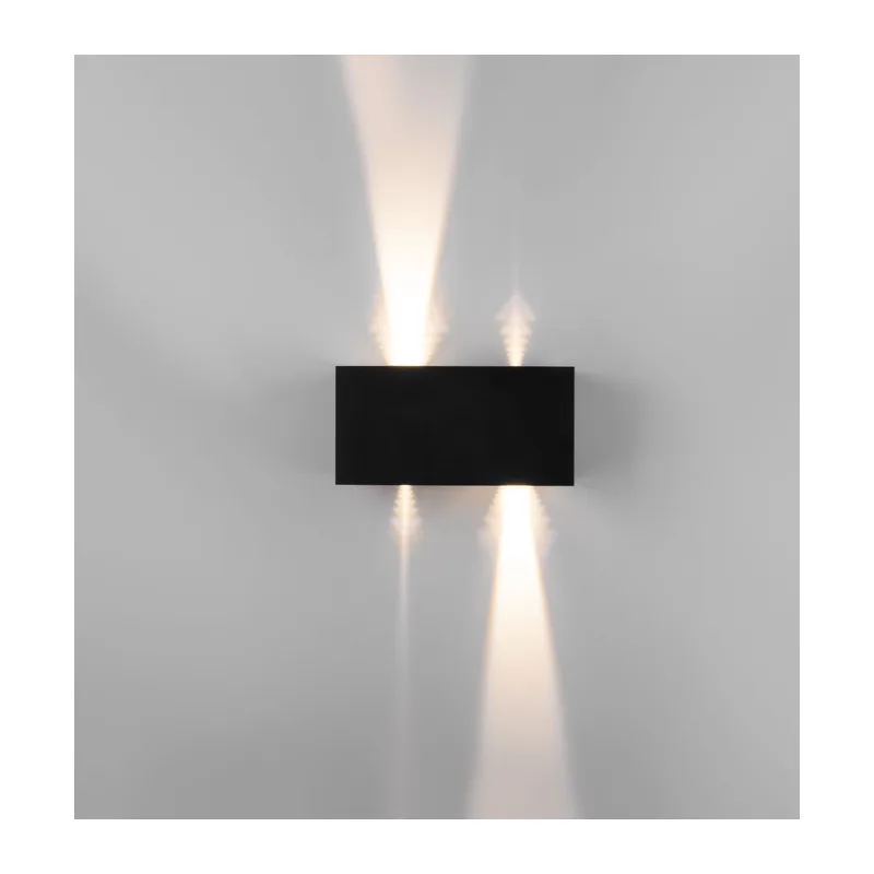 Уличный настенный светодиодный светильник с регулируемыми лучами WINNER DOUBLE LED IP54 35137/W черный Elektrostandard 6