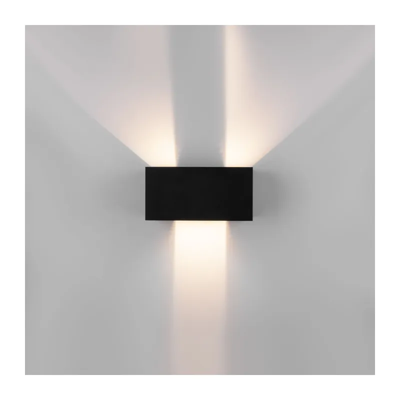 Уличный настенный светодиодный светильник с регулируемыми лучами WINNER DOUBLE LED IP54 35137/W черный Elektrostandard 7