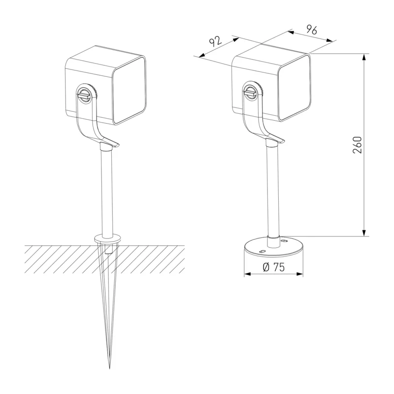 Уличный светодиодный поворотный светильник VISOR чёрный 35142/S Elektrostandard 5