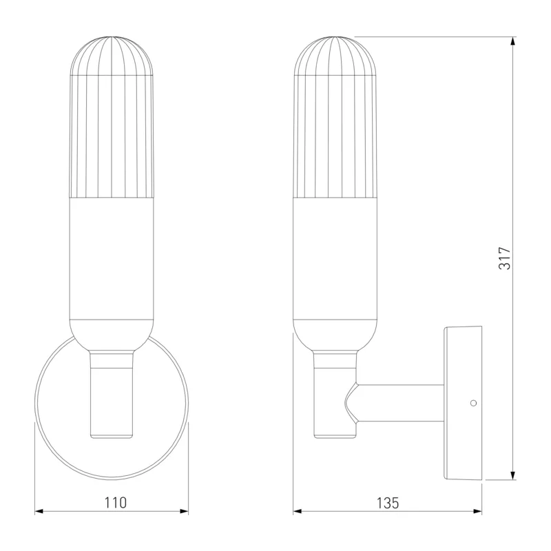 Уличный настенный светильник ISIDA 35165/U черный Elektrostandard 7