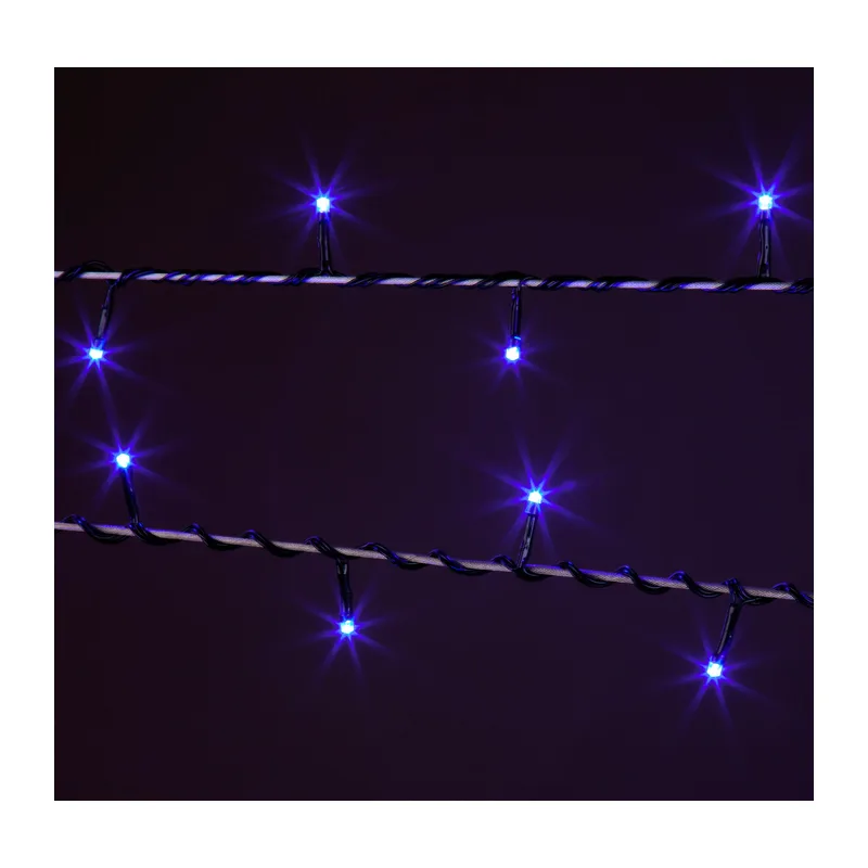 Новогодняя гирлянда нить голубой 10м IP20 400-002 голубой Eurosvet 5