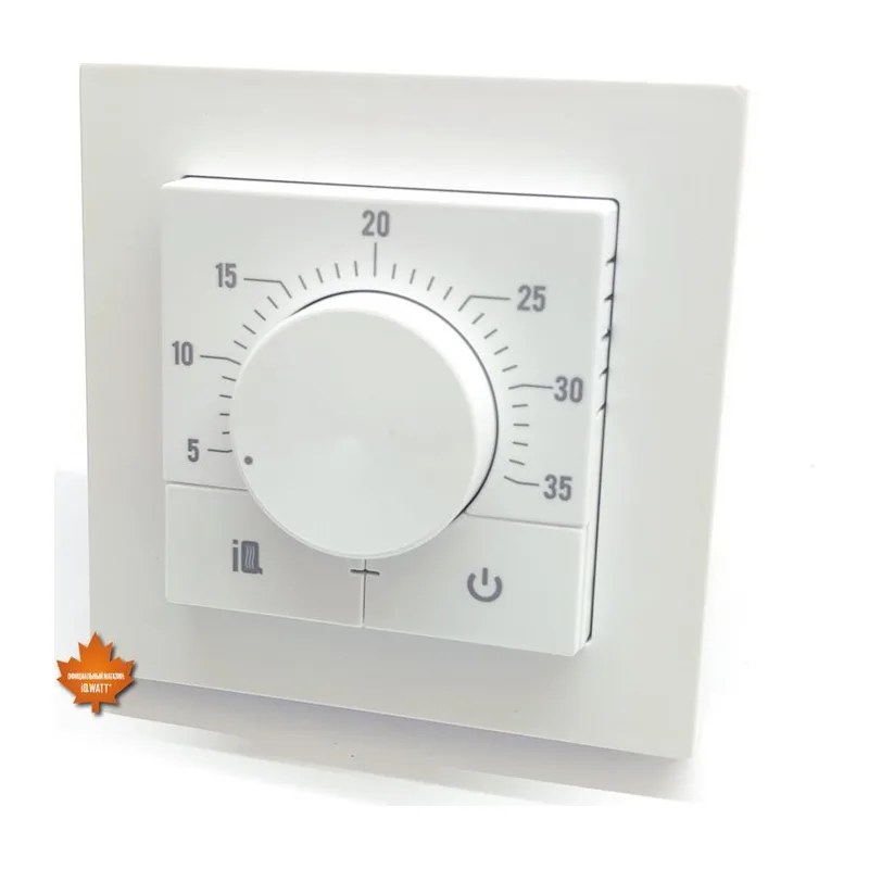 Электронный терморегулятор механическое управление IQ THERMOSTAT Dm белый 2