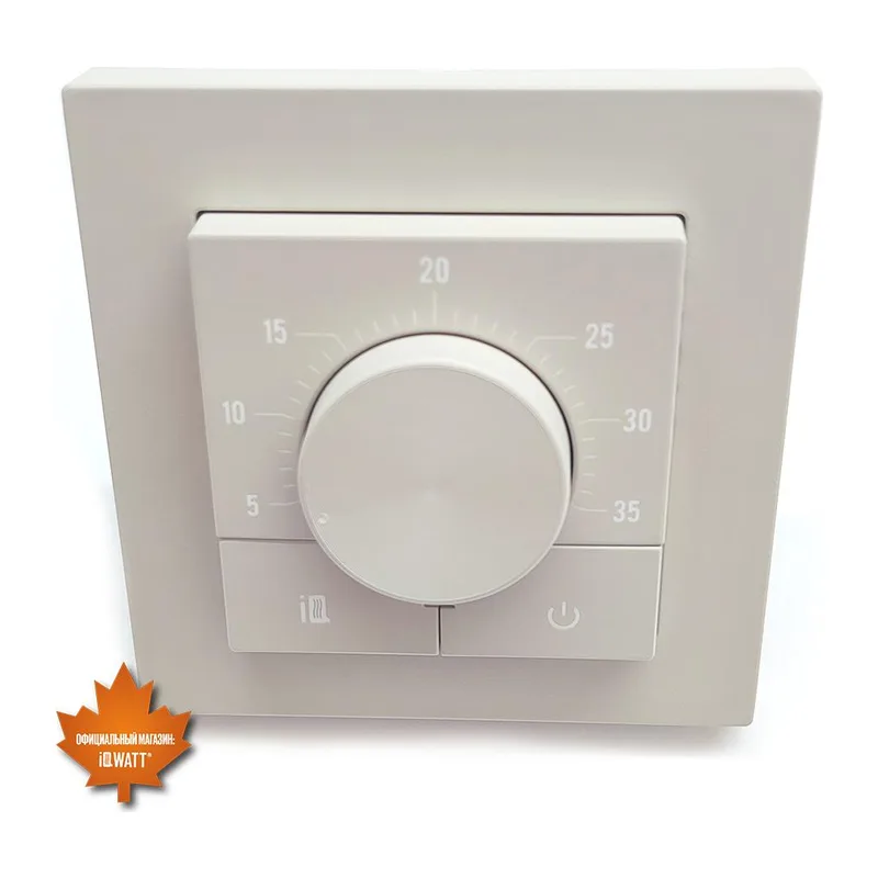 Электронный терморегулятор механическое управление IQ THERMOSTAT Dm песочный 3