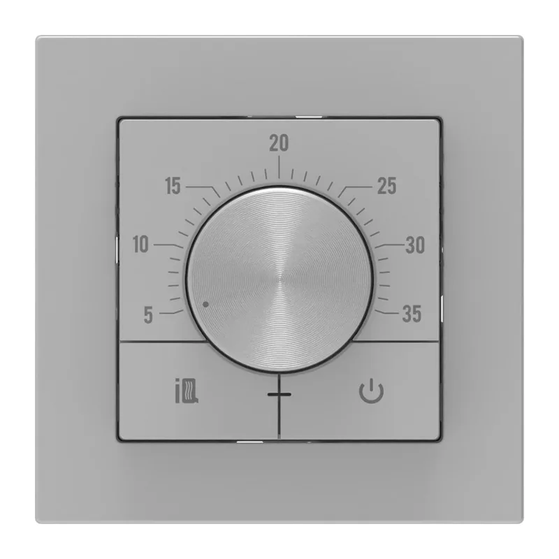 Электронный терморегулятор механическое управление IQ THERMOSTAT Dm серебристый