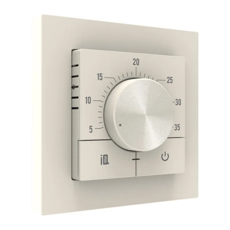 Электронный терморегулятор механическое управление IQ THERMOSTAT Dm слоновая кость 2