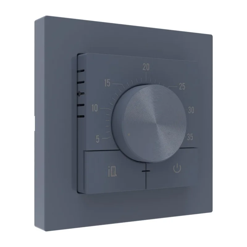 Электронный терморегулятор механическое управление IQ THERMOSTAT Dm графит 2