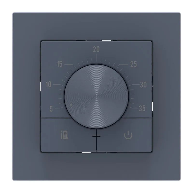 Электронный терморегулятор механическое управление IQ THERMOSTAT Dm графит