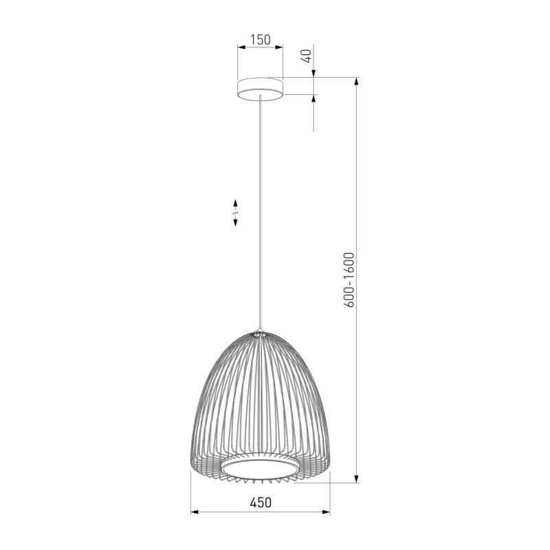 Подвесной светодиодный светильник 40010/1 LED черный Eurosvet 7