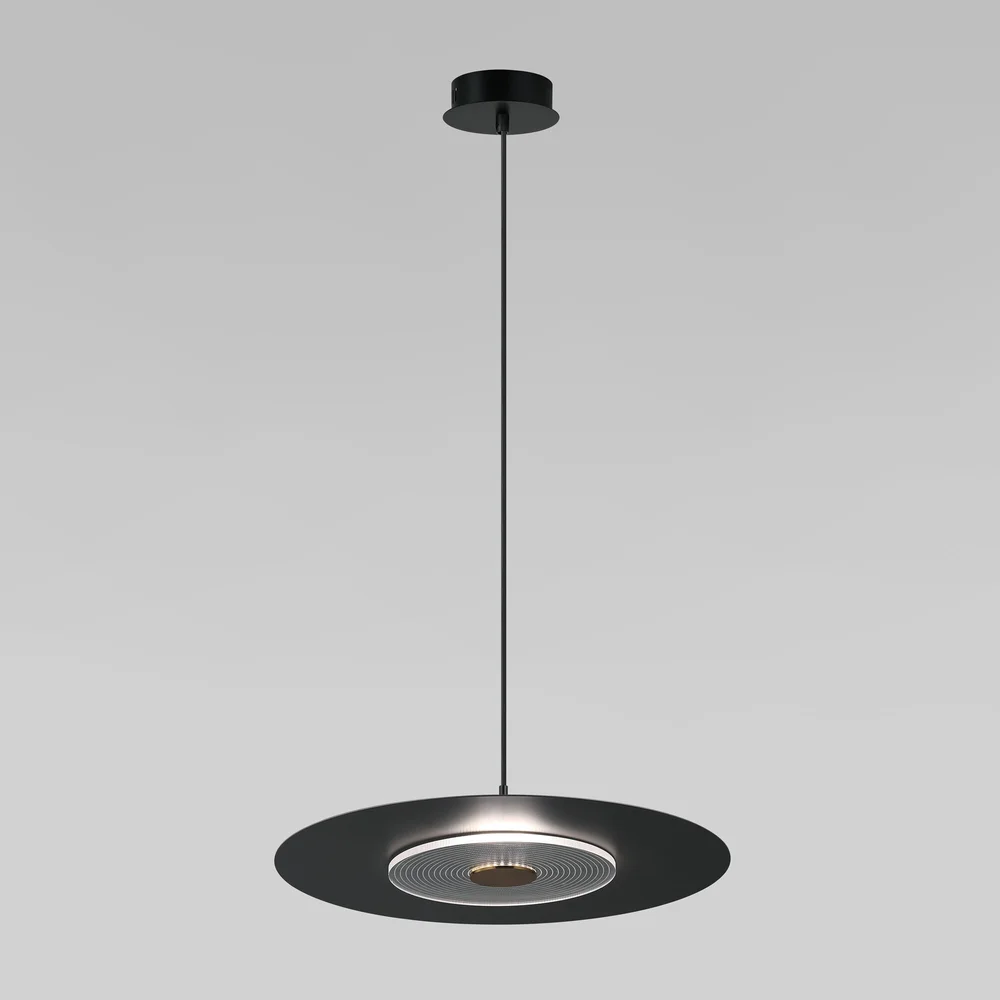 Подвесной светильник с металлическим плафоном 40030/1 LED / черный Eurosvet