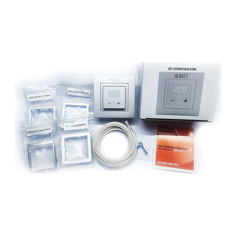 Электронный программируемый термостат IQ THERMOSTAT D серебристый металлик WI-FI 2