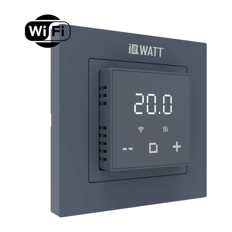 Электронный программируемый термостат IQ THERMOSTAT D графит WI-FI 2
