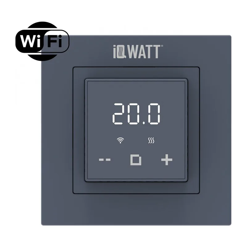 Электронный программируемый термостат IQ THERMOSTAT D графит WI-FI