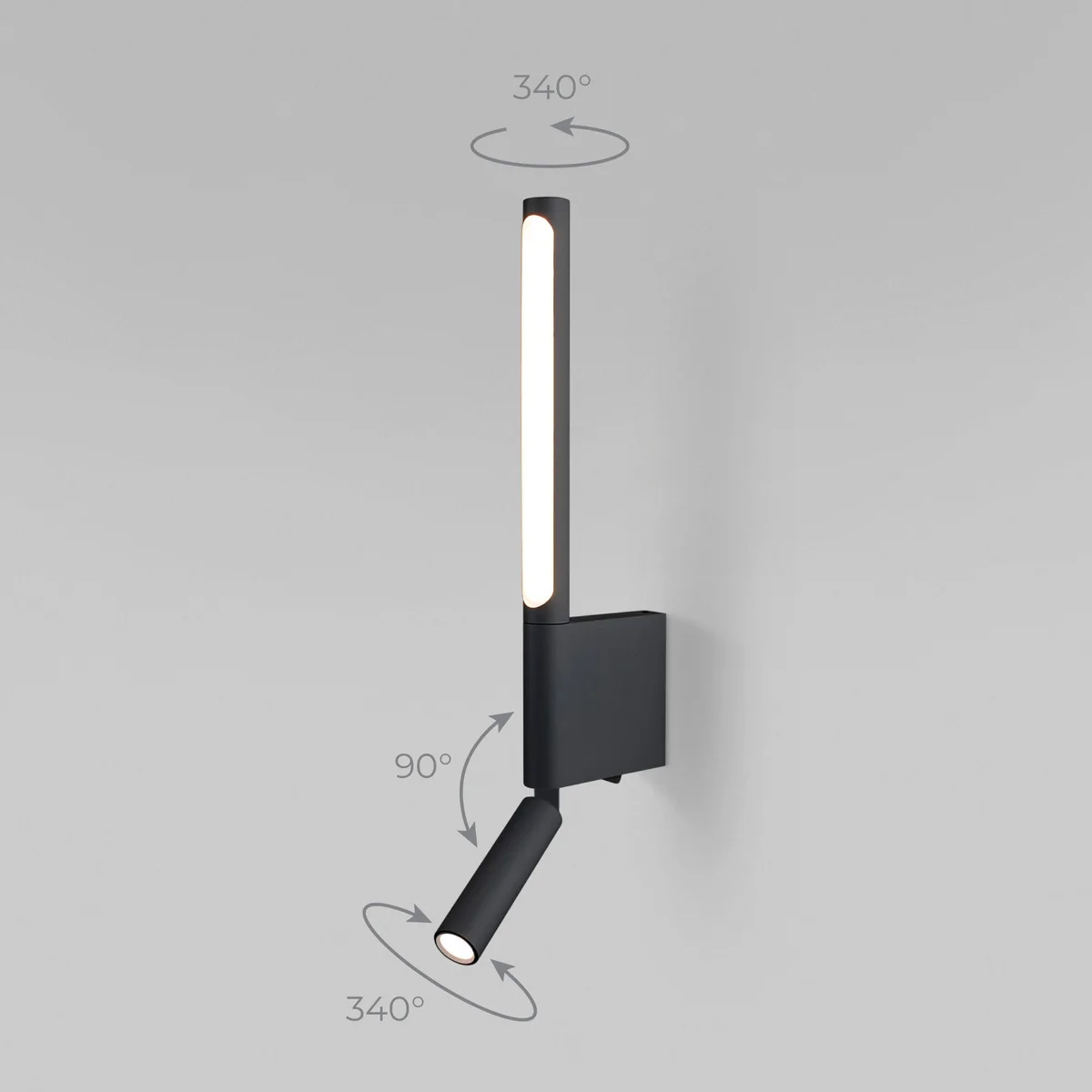 Настенный светодиодный светильник Sarca LED 40111/LED черный Elektrostandard 6