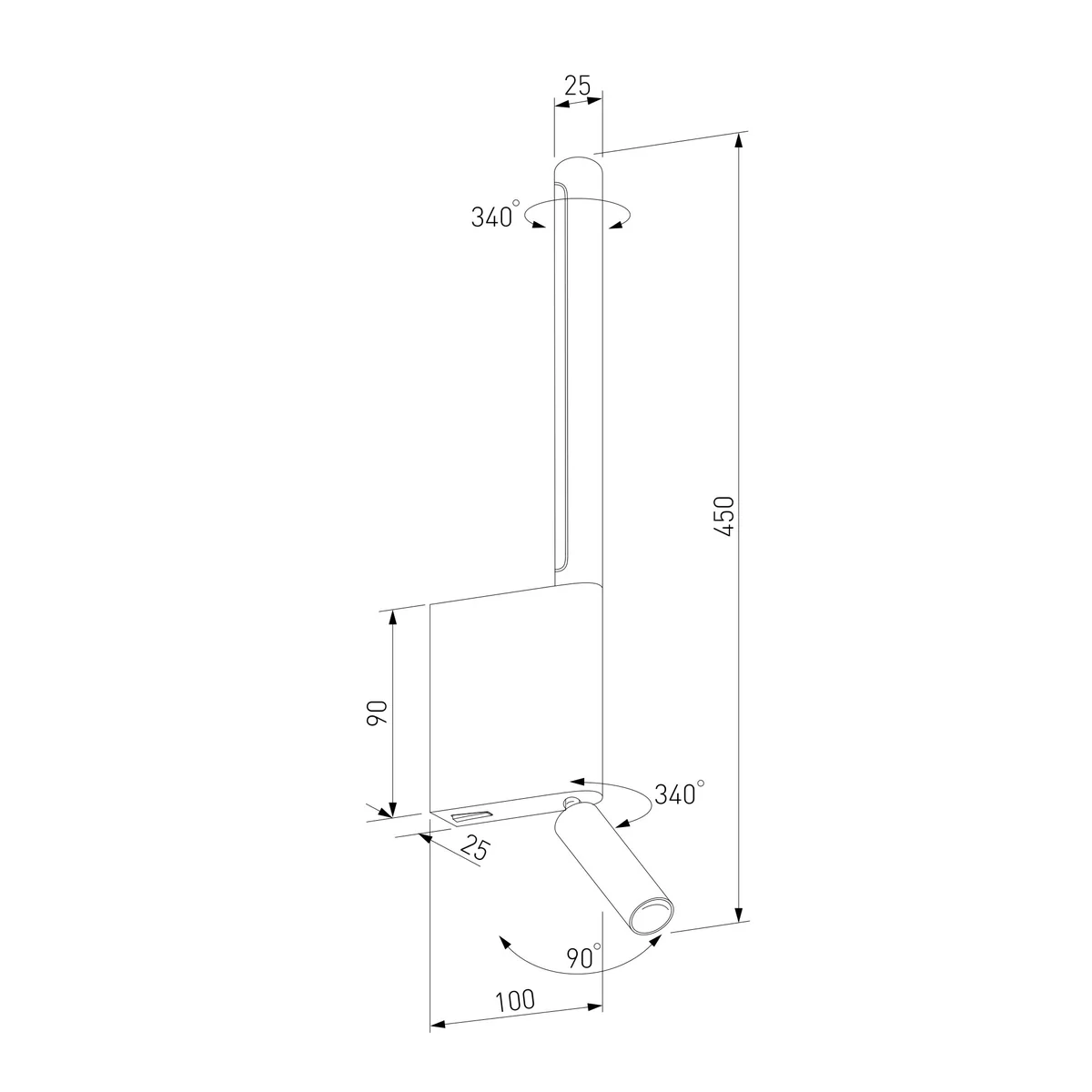 Настенный светодиодный светильник Sarca LED 40111/LED графит Elektrostandard 7