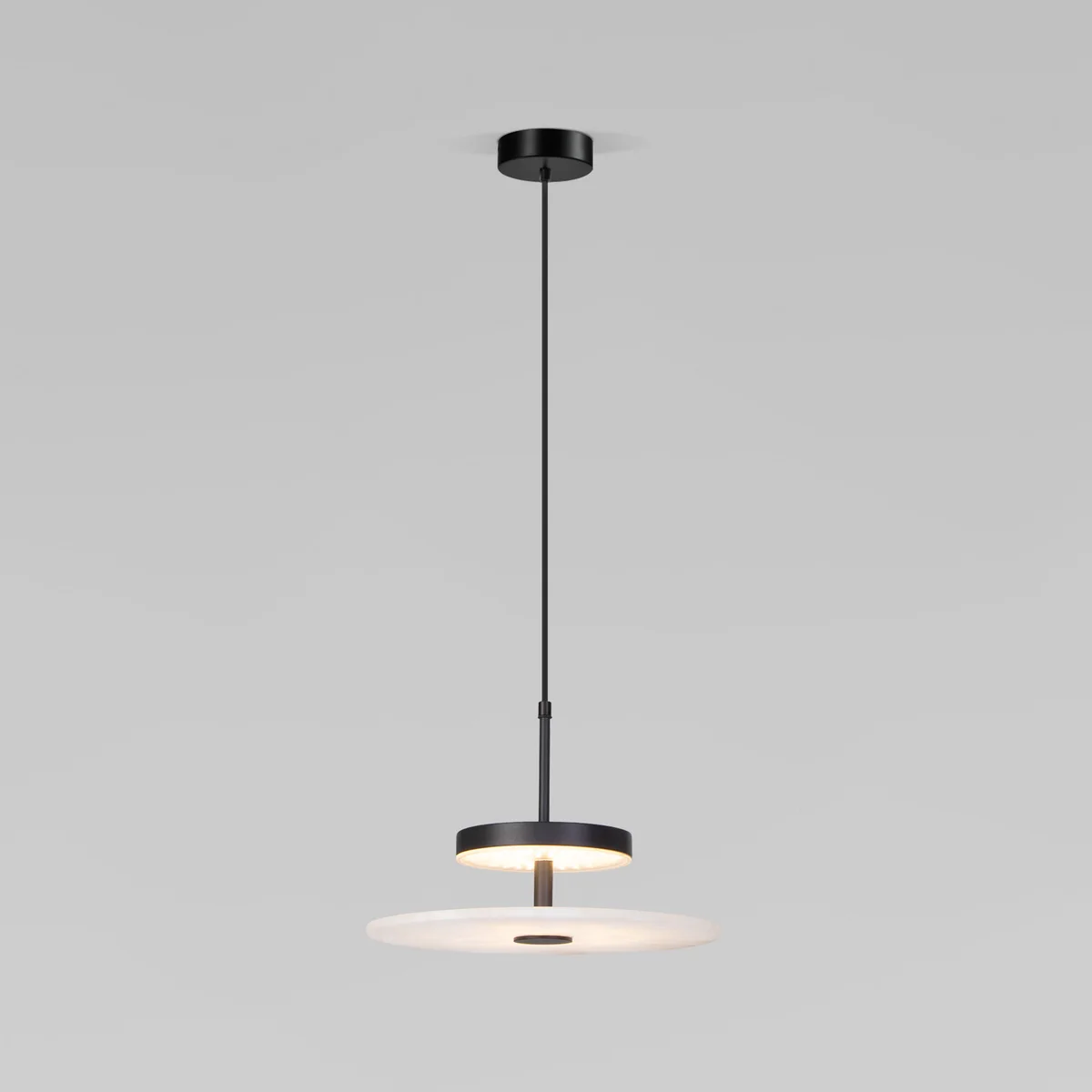 Светодиодный подвесной светильник с мраморным рассеивателем 40342 LED черный Eurosvet 3