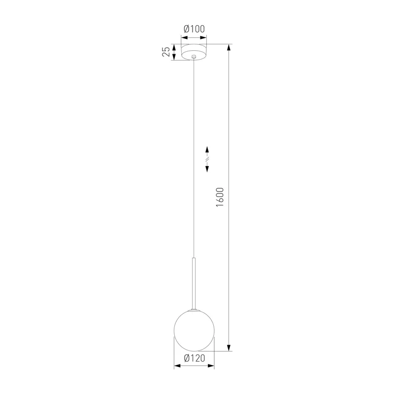 Подвесной светильник со стеклянным плафоном 4502 Martin TK Lighting 4
