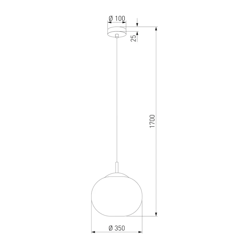 Подвесной светильник со стеклянным плафоном 4804 Vibe TK Lighting 3
