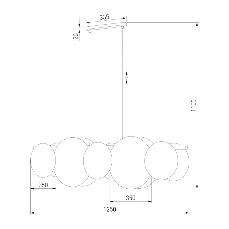 Подвесной светильник с тканевым рассеивателем 4815 Pulse TK Lighting 6