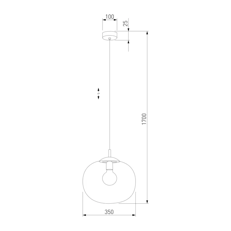 Подвесной светильник со стеклянным плафоном 4818 Vibe TK Lighting 4