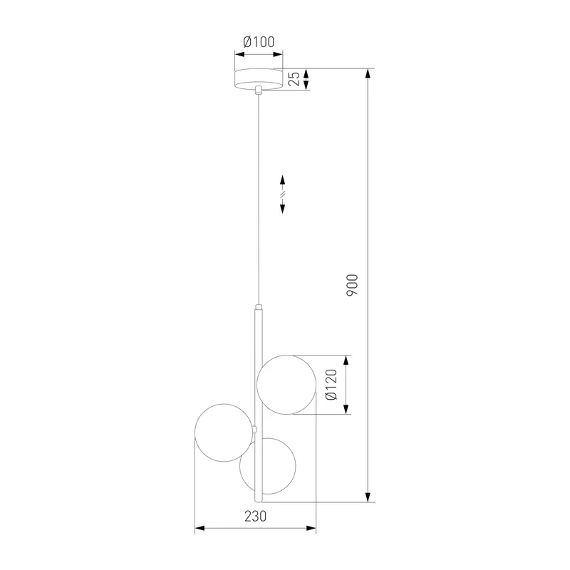 Подвесной светильник со стеклянными плафонами 4838 Estera TK Lighting 5