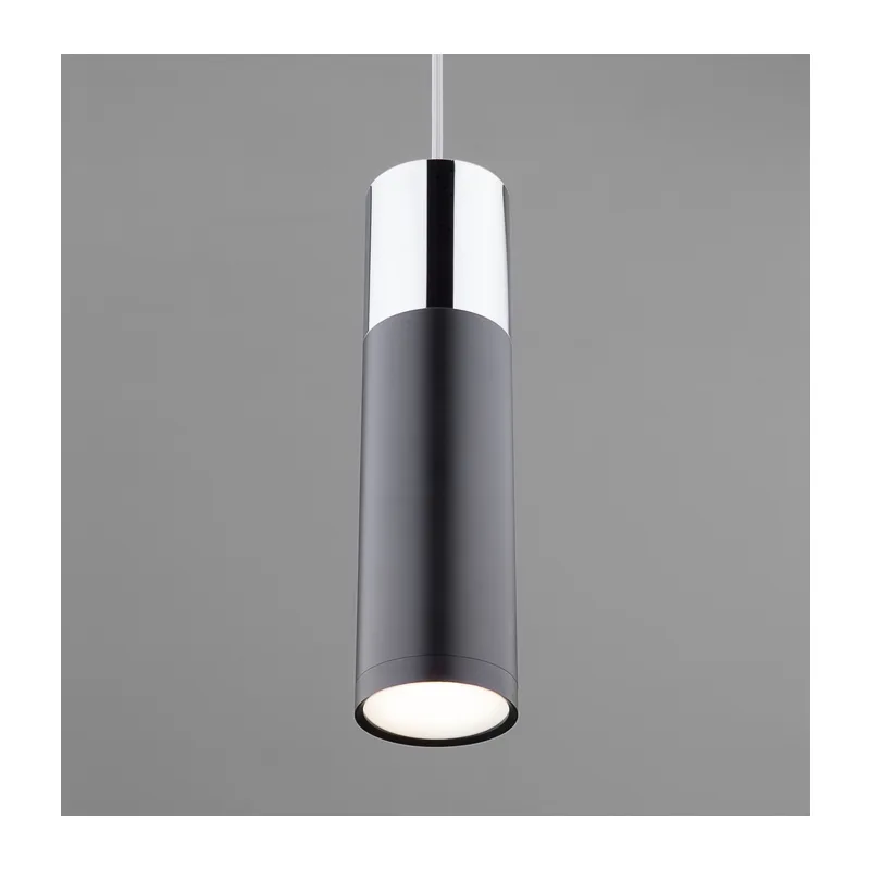 LED светильник подвесной в стиле лофт 50135/1 LED хром/черный Eurosvet 4