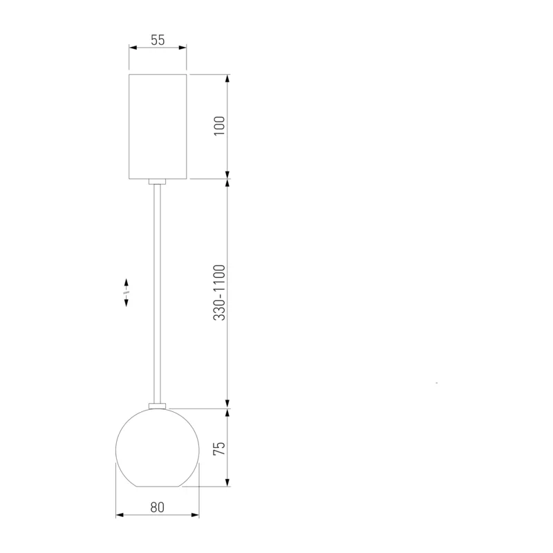 Подвесной светодиодный светильник 50215/1 LED черный Elektrostandard 6