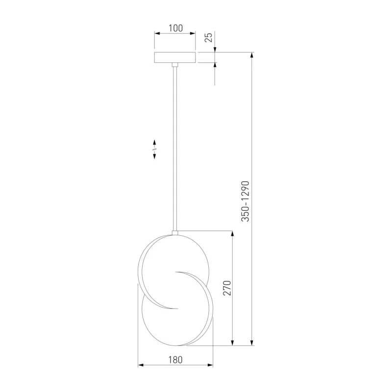 Подвесной светильник 50225/1 LED хром Eurosvet 4