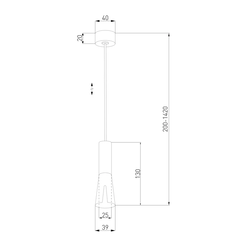 Светильник подвесной светодиодный Pino 5W 4000K черный 50311 LED Elektrostandard 6