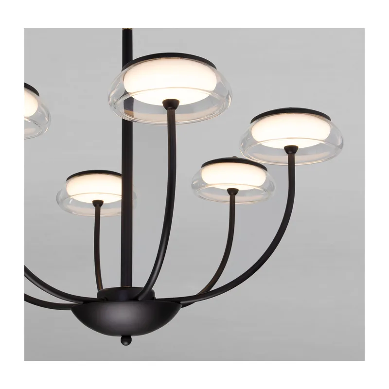 Потолочный светильник со стеклянным плафоном 50388 LED Черный Eurosvet 3