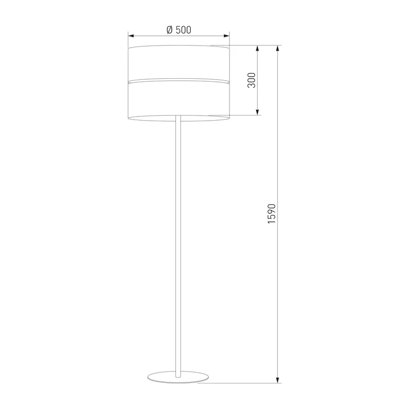 Напольный светильник с тканевым абажуром 5241 Linobianco TK Lighting 5