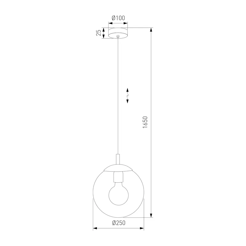 Подвесной светильник со стеклянным плафоном 5378 Esme TK Lighting 4