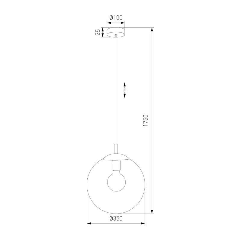 Подвесной светильник со стеклянным плафоном 5380 Esme TK Lighting 5