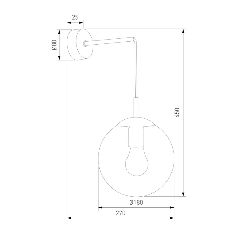 Настенный светильник со стеклянным плафоном 5387 Esme TK Lighting 4