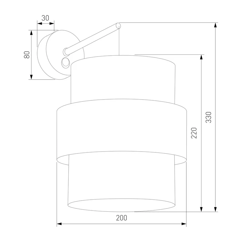 Настенный светильник с тканевым абажуром 5400 Calisto TK Lighting 3