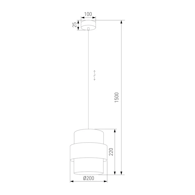Подвесной светильник с тканевым рассеивателем 5401 Calisto TK Lighting 4